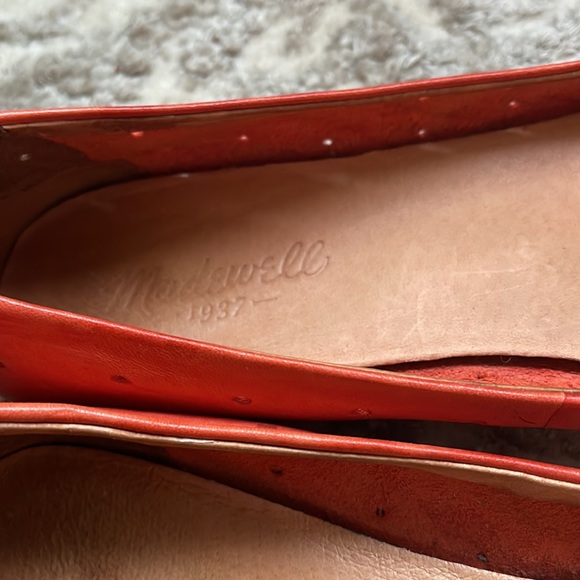 Madewell sidewalk skimmer Ballet flats size 7 pumpkin orange - Picture 7 of 7